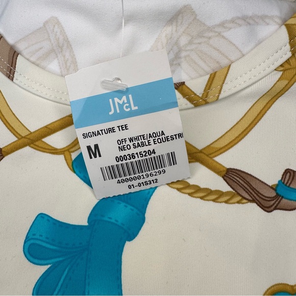 J. McLaughlin Signature 3/4 Sleeve Tee Equestrian Sz M NWT - Picture 11 of 16